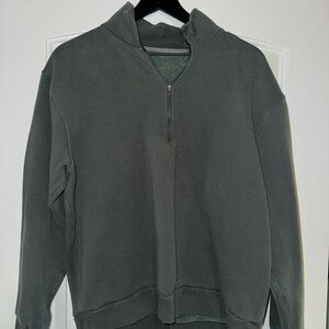 Men's Half-Zip Sweater - Dark Green